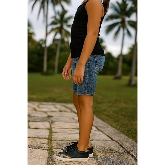 Naturalizer 8.5 Leopard Zebra Print Black Leather Sneaker Black Beige Shoes - Picture 14 of 15